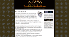 Desktop Screenshot of freepokerbankrolls.net