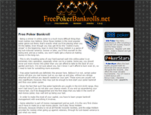 Tablet Screenshot of freepokerbankrolls.net